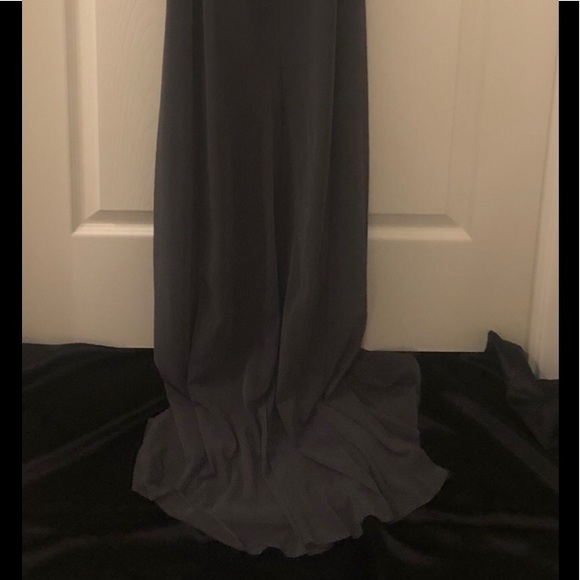Grey Beaded Layer Cutout Gown (Rhinestones) - Picture 5 of 14